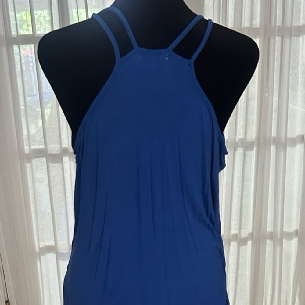 Old Navy Women's Blue Button-Front Tank Top - Picture 3 of 4